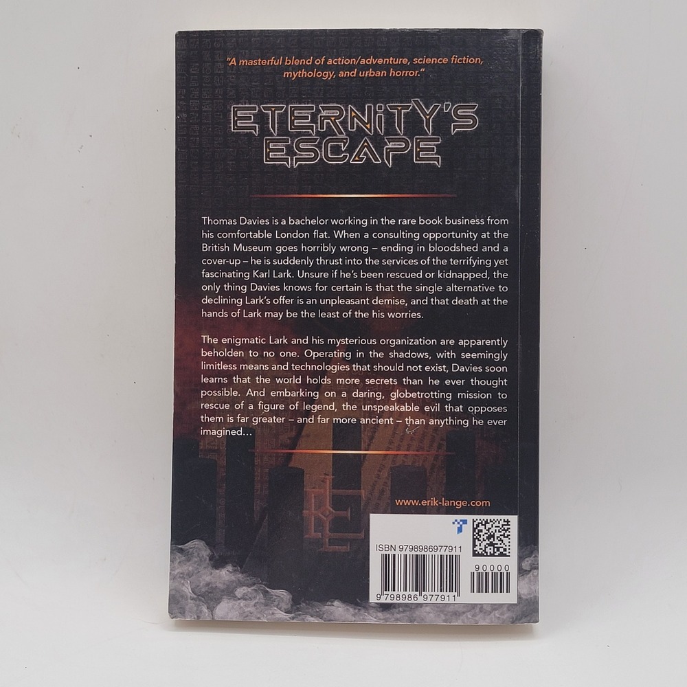 Erik Lange Eternity's Escape Paperback Signed The Karl Lark Chronicles 1 Good - Picture 2 of 14